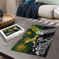 Rugby New Zealand South Africa Puzzle Maori Tiki Springboks Together LT05 - Polynesian Pride