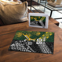 Rugby New Zealand South Africa Puzzle Maori Tiki Springboks Together LT05 - Polynesian Pride