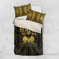 Haiti 1804 Bedding Set Polynesian Gold Neg Maron LT05 US Twin 172cm x 218cm Gold - Polynesian Pride