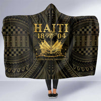 Haiti 1804 Hooded Blanket Polynesian Gold Neg Maron LT05 One Size Gold - Polynesian Pride