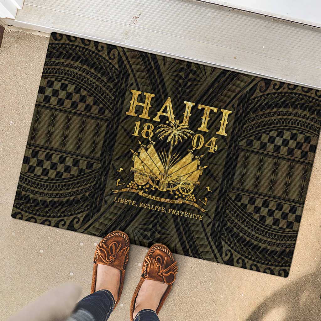 Haiti 1804 Rubber Doormat Polynesian Gold Neg Maron LT05 - Polynesian Pride