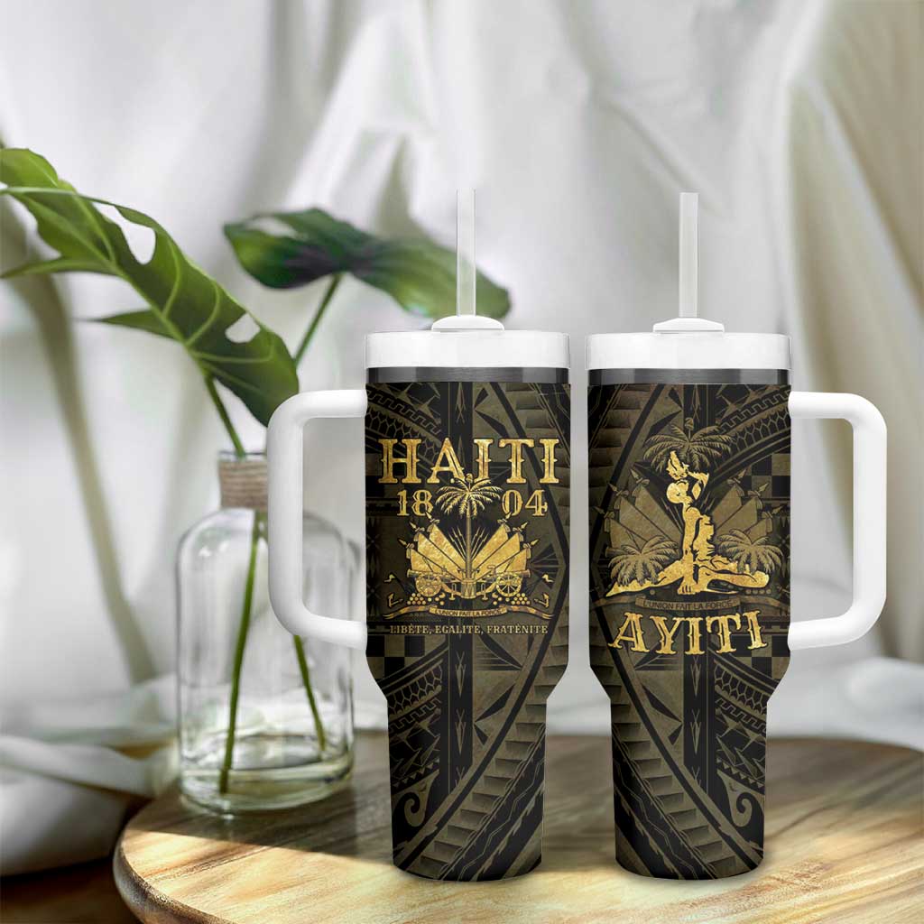 Haiti 1804 Tumbler With Handle Polynesian Gold Neg Maron LT05 - Polynesian Pride