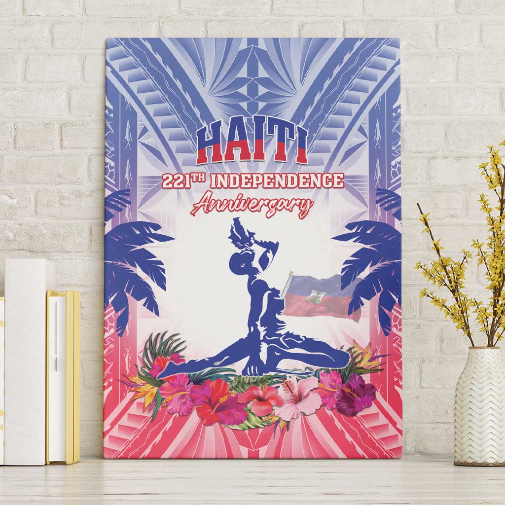 Haiti Independence Day Canvas Wall Art Neg Maron Polynesian Style