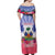 Personalised Haiti Independence Day Off Shoulder Maxi Dress Neg Maron Polynesian Style LT05