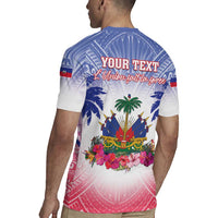 Personalised Haiti Independence Day Rugby Jersey Neg Maron Polynesian Style LT05 - Polynesian Pride