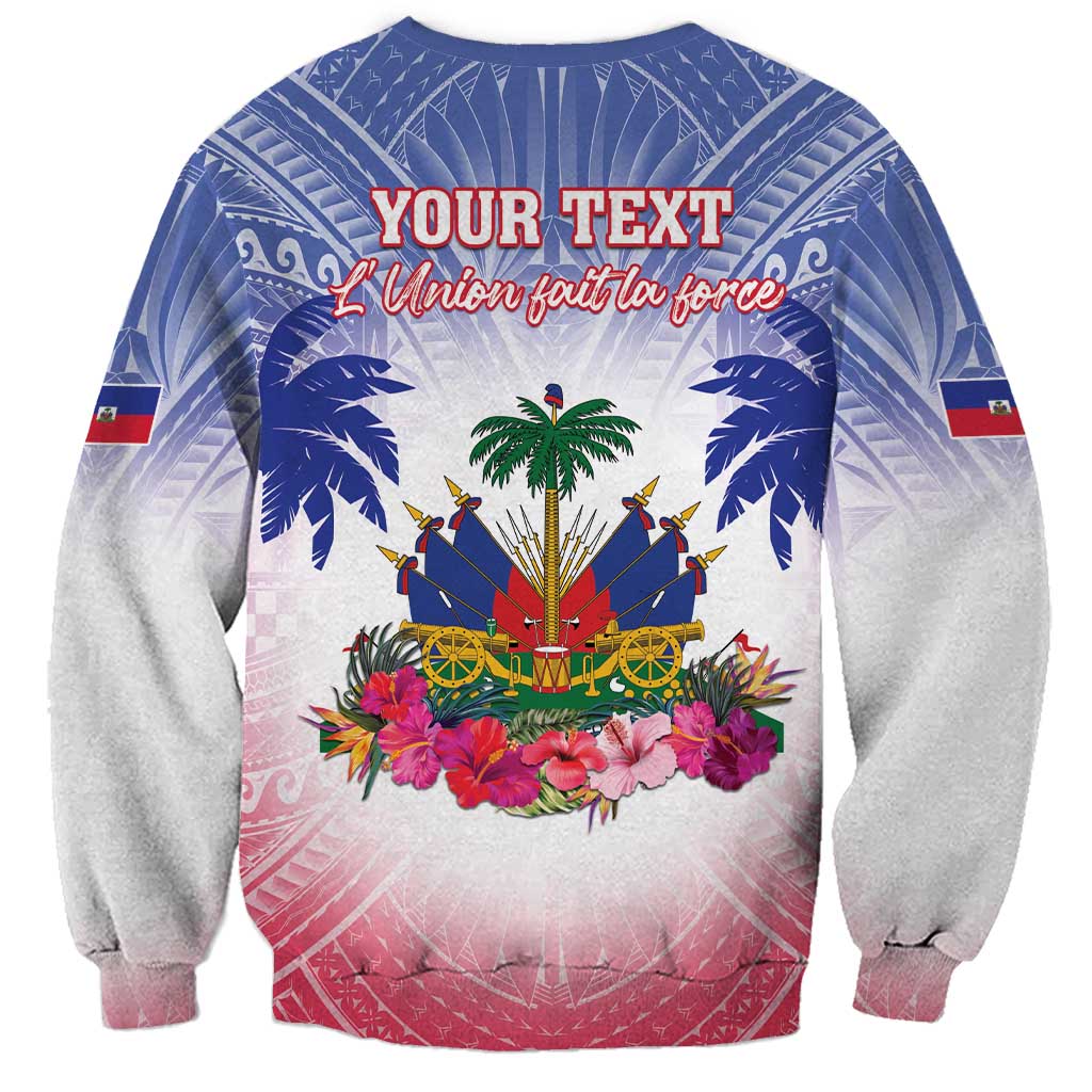 Personalised Haiti Independence Day Sweatshirt Neg Maron Polynesian Style LT05 - Polynesian Pride
