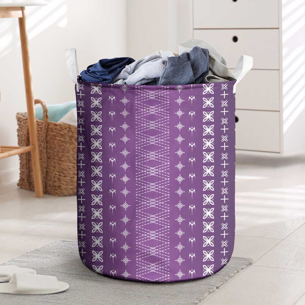 Purple Samoa Malu Tattoo Inspired Laundry Basket LT05 Purple - Polynesian Pride