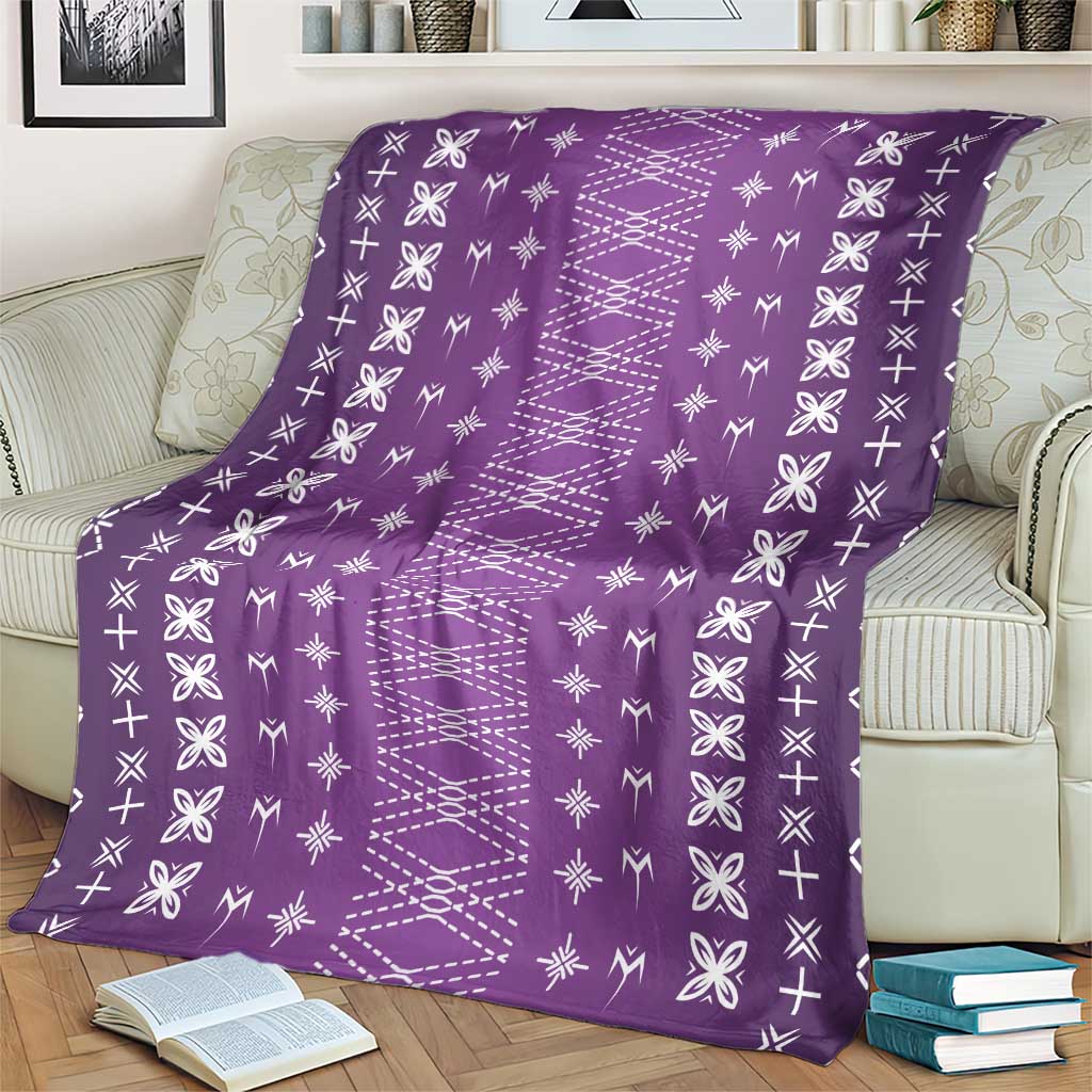 Purple Samoa Malu Tattoo Inspired Blanket LT05 - Polynesian Pride