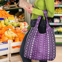 Purple Samoa Malu Tattoo Inspired Grocery Bag LT05 - Polynesian Pride