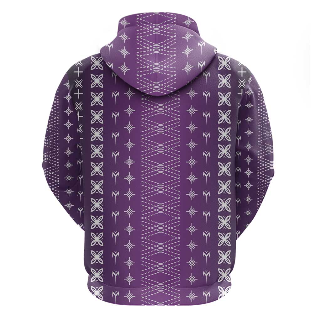 Purple Samoa Malu Tattoo Inspired Hoodie LT05 - Polynesian Pride