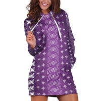 Purple Samoa Malu Tattoo Inspired Hoodie Dress LT05 Purple - Polynesian Pride