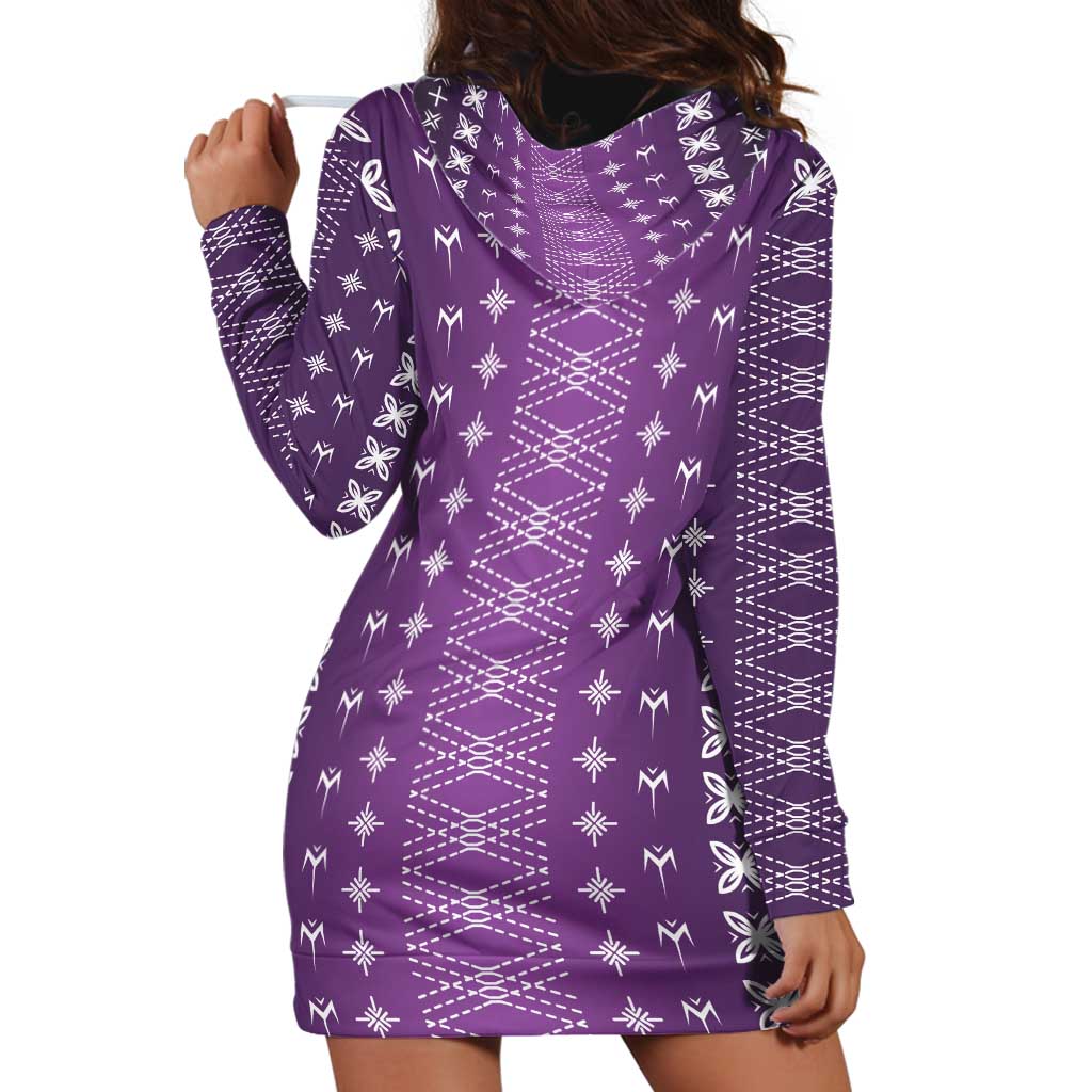 Purple Samoa Malu Tattoo Inspired Hoodie Dress LT05 - Polynesian Pride