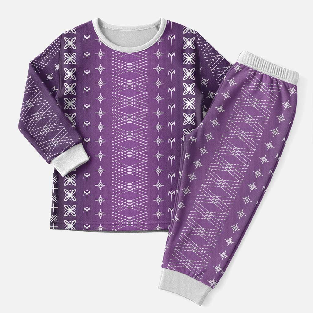 Purple Samoa Malu Tattoo Inspired Christmas Pajama Set LT05 Men Purple - Polynesian Pride