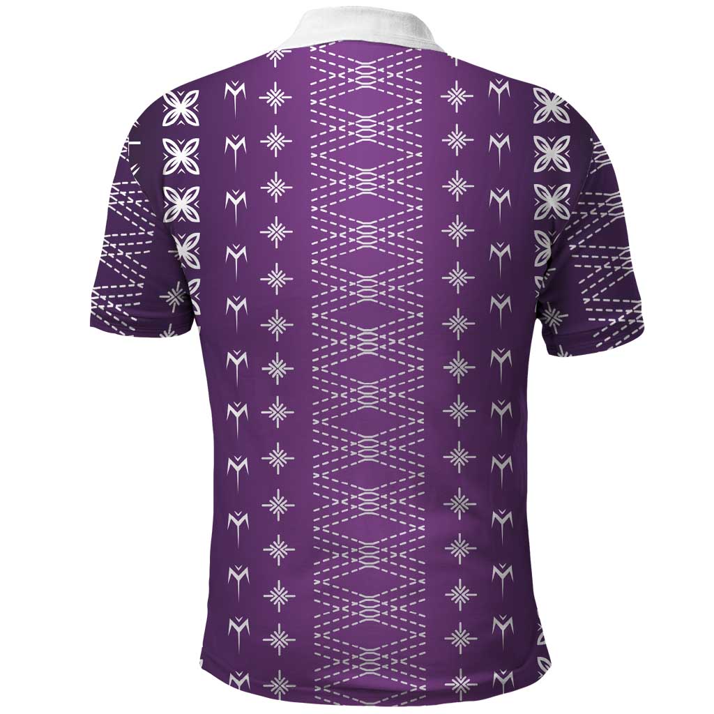 Purple Samoa Malu Tattoo Inspired Polo Shirt LT05 - Polynesian Pride