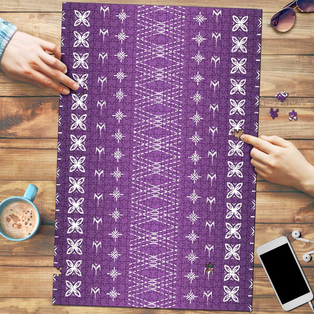 Purple Samoa Malu Tattoo Inspired Puzzle LT05 Purple - Polynesian Pride