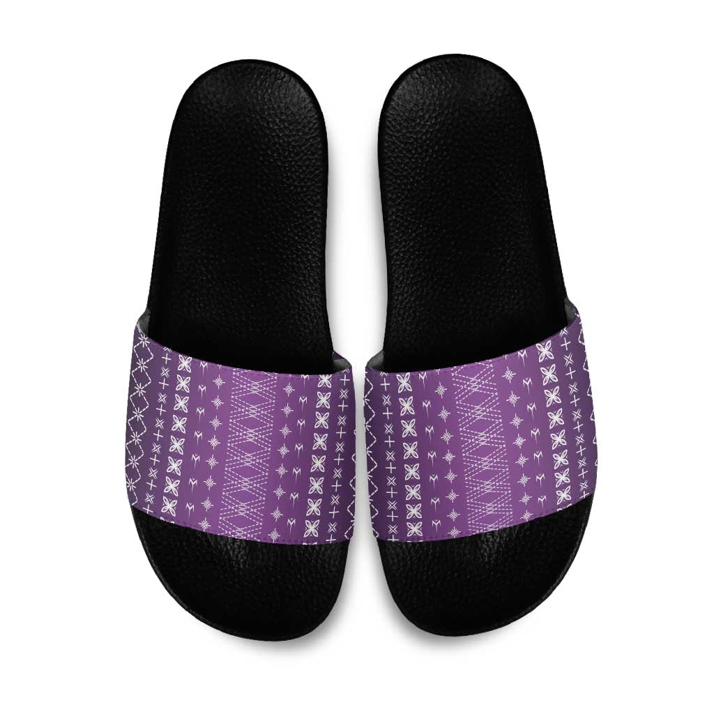 Purple Samoa Malu Tattoo Inspired Slide Sandals LT05 Purple - Polynesian Pride