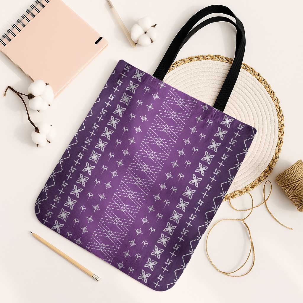 Purple Samoa Malu Tattoo Inspired Tote Bag LT05 Black Strap One Size Purple - Polynesian Pride