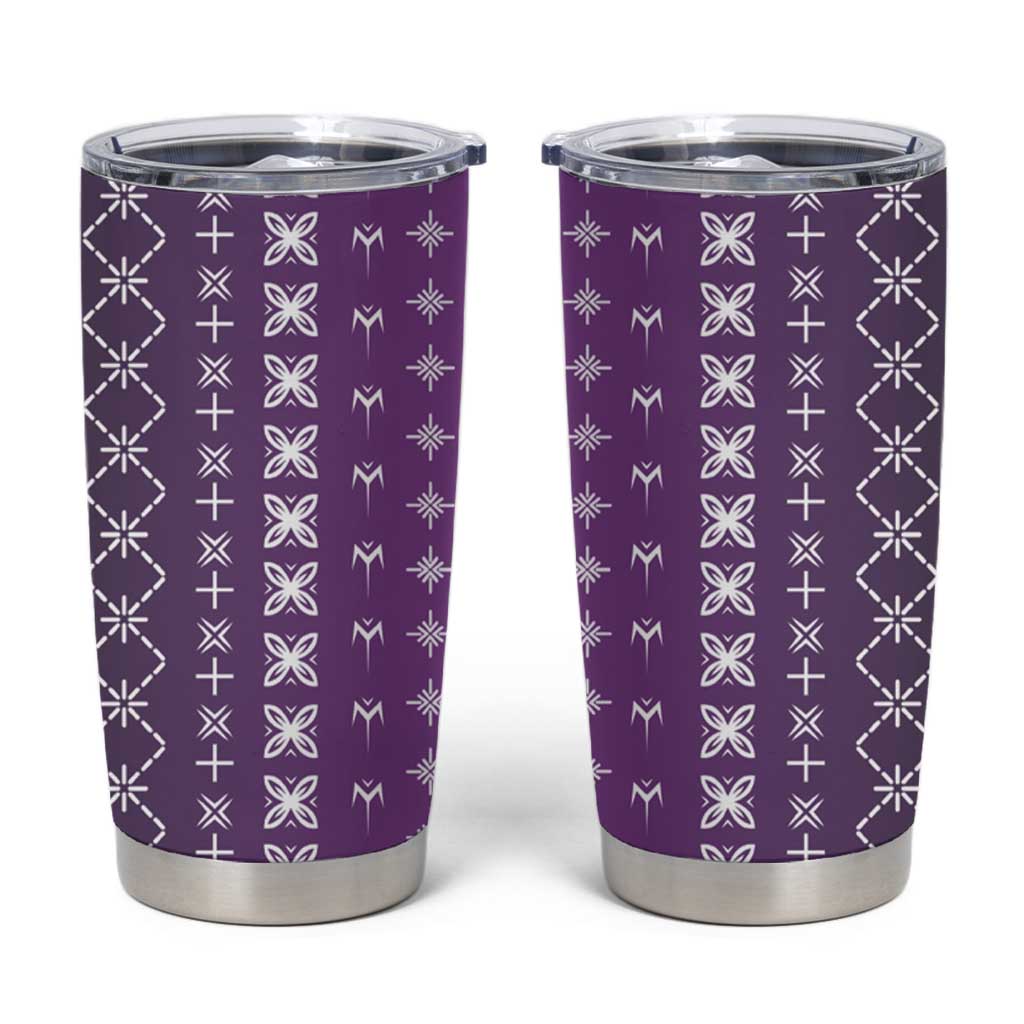 Purple Samoa Malu Tattoo Inspired Tumbler Cup LT05 Purple - Polynesian Pride