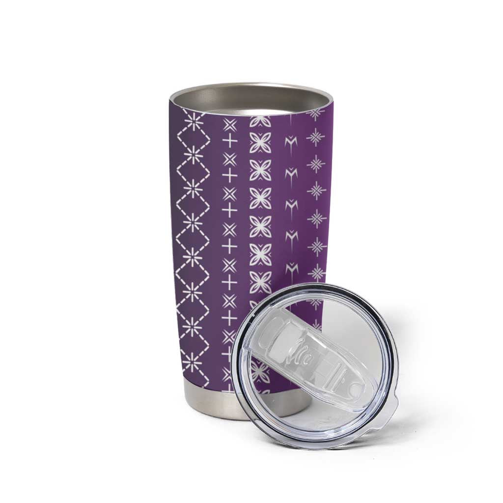 Purple Samoa Malu Tattoo Inspired Tumbler Cup LT05 - Polynesian Pride
