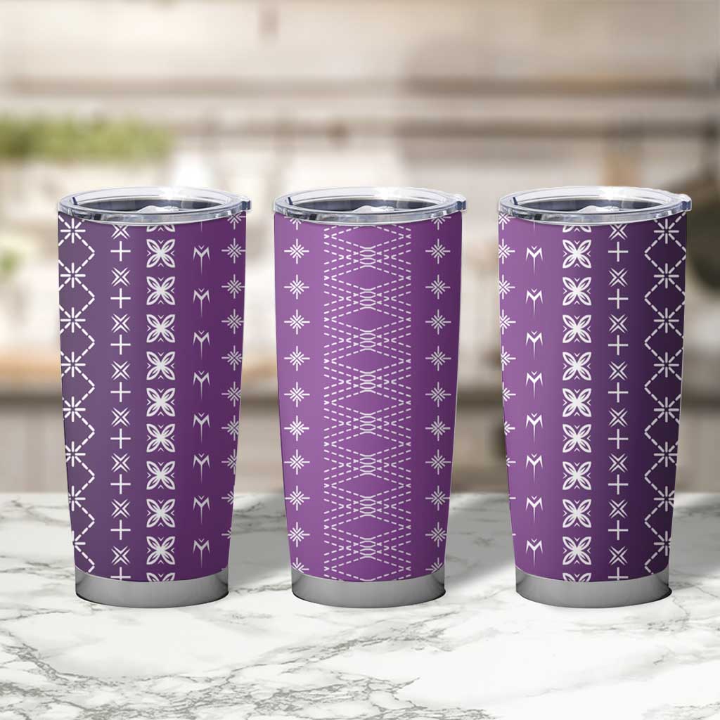 Purple Samoa Malu Tattoo Inspired Tumbler Cup LT05 - Polynesian Pride
