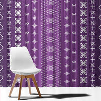 Purple Samoa Malu Tattoo Inspired Window Curtain LT05 - Polynesian Pride