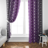 Purple Samoa Malu Tattoo Inspired Window Curtain LT05 - Polynesian Pride