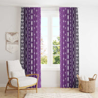 Purple Samoa Malu Tattoo Inspired Window Curtain LT05 - Polynesian Pride