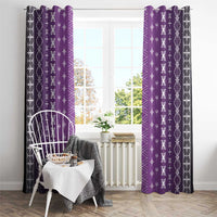 Purple Samoa Malu Tattoo Inspired Window Curtain LT05 - Polynesian Pride