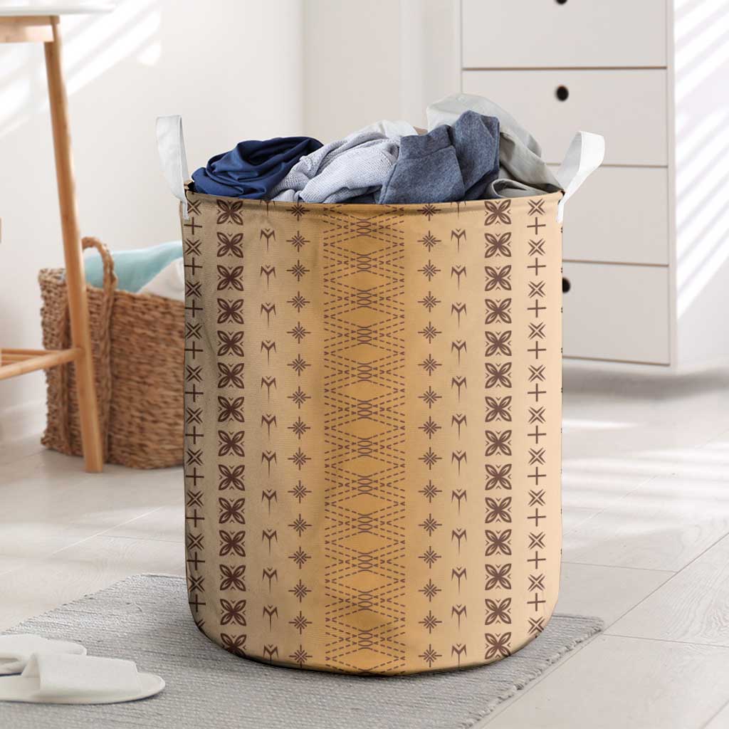Beige Samoa Malu Tattoo Inspired Laundry Basket LT05 Beige - Polynesian Pride