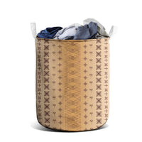 Beige Samoa Malu Tattoo Inspired Laundry Basket LT05 - Polynesian Pride