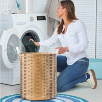Beige Samoa Malu Tattoo Inspired Laundry Basket LT05 - Polynesian Pride