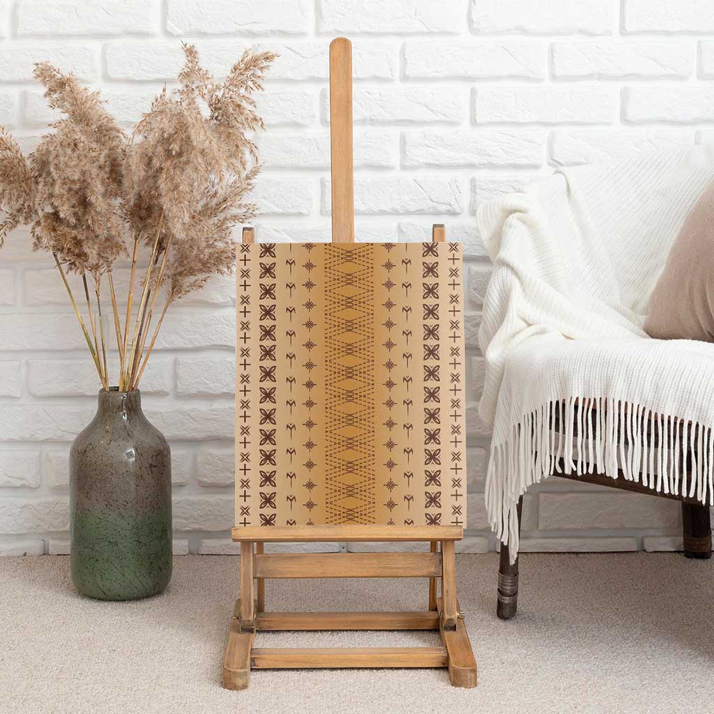 Beige Samoa Malu Tattoo Inspired Canvas Wall Art LT05 - Polynesian Pride