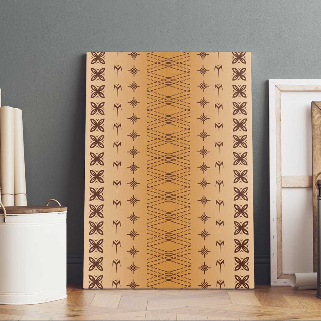 Beige Samoa Malu Tattoo Inspired Canvas Wall Art LT05 - Polynesian Pride