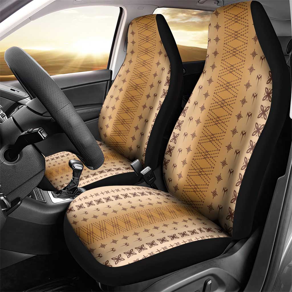 Beige Samoa Malu Tattoo Inspired Car Seat Cover LT05 - Polynesian Pride
