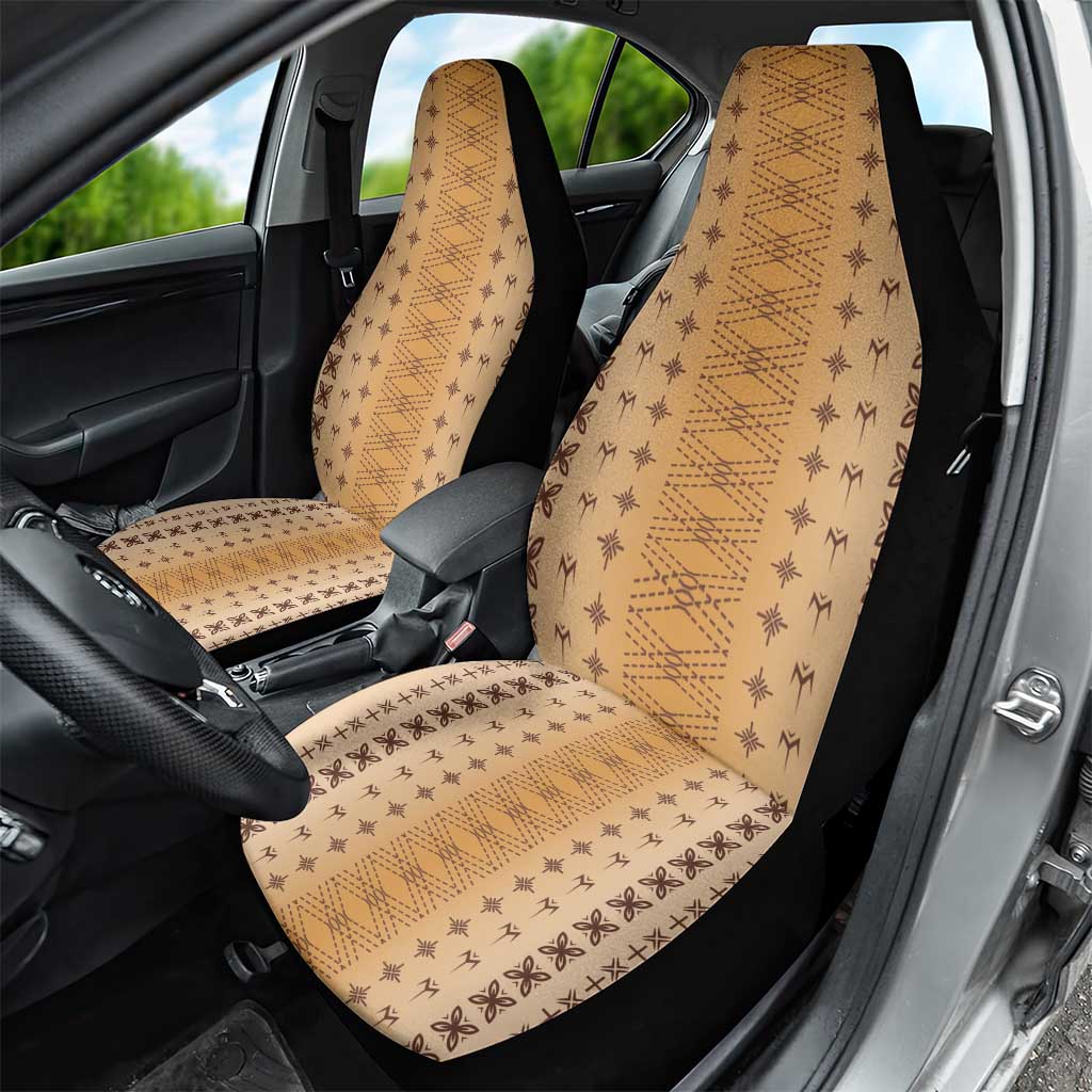 Beige Samoa Malu Tattoo Inspired Car Seat Cover LT05 - Polynesian Pride