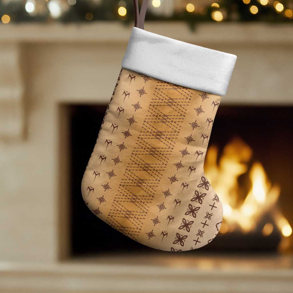 Beige Samoa Malu Tattoo Inspired Christmas Stocking LT05 Set of 2 Beige - Polynesian Pride