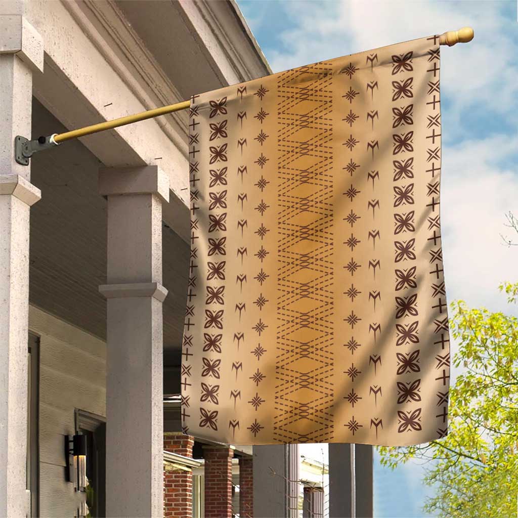 Beige Samoa Malu Tattoo Inspired Garden Flag LT05 House Flag Beige - Polynesian Pride