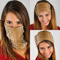 Beige Samoa Malu Tattoo Inspired Neck Gaiter LT05 - Polynesian Pride