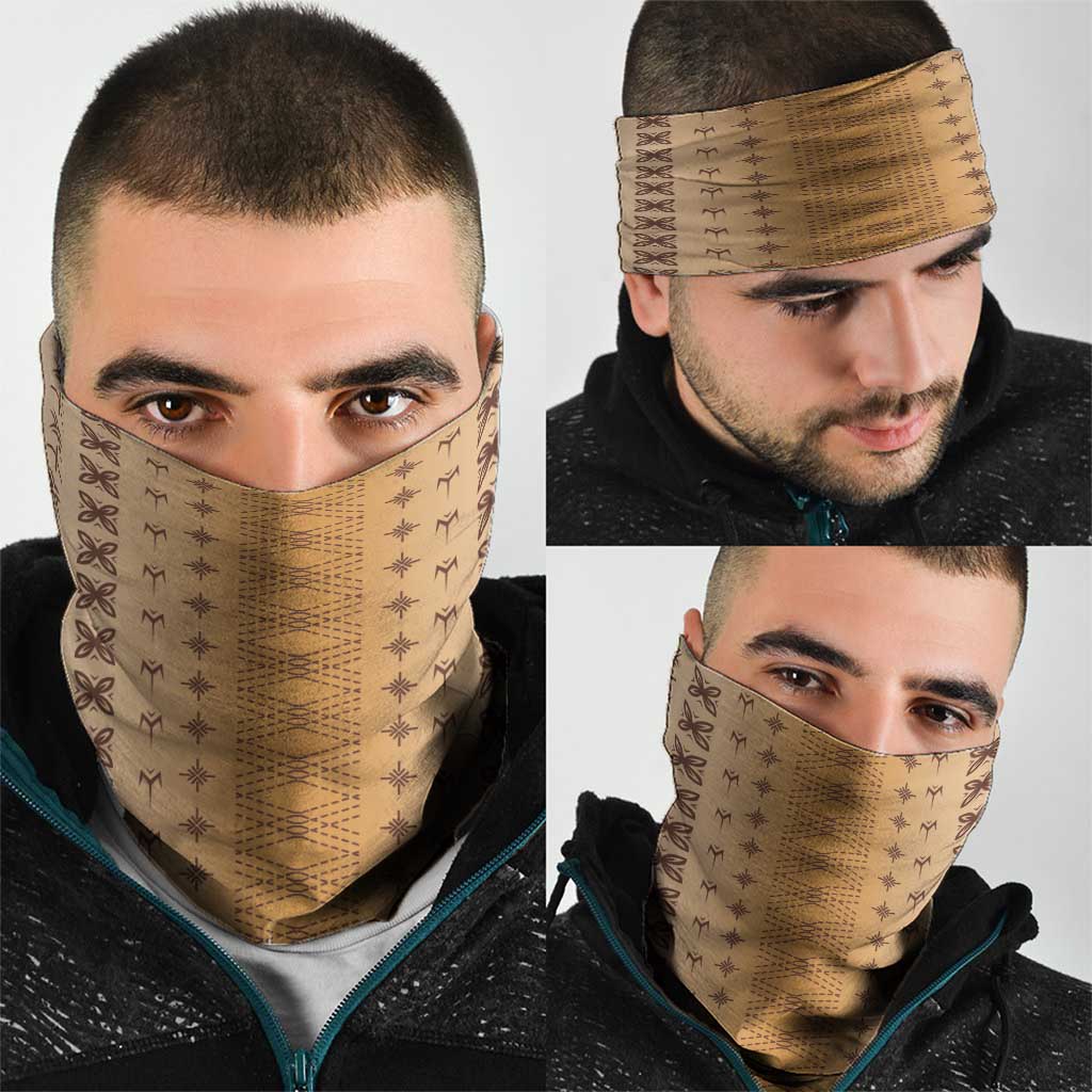 Beige Samoa Malu Tattoo Inspired Neck Gaiter LT05 - Polynesian Pride
