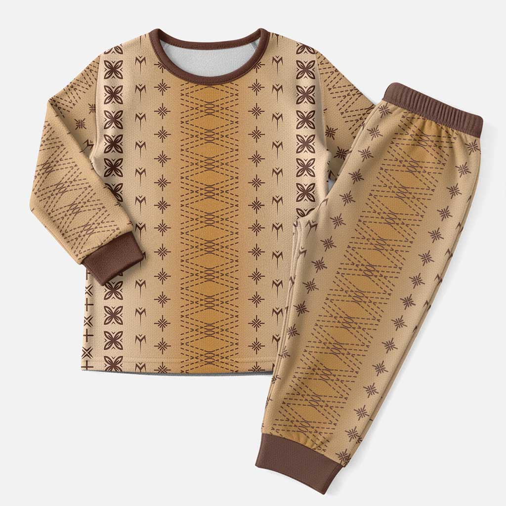 Beige Samoa Malu Tattoo Inspired Christmas Pajama Set LT05 Men Beige - Polynesian Pride