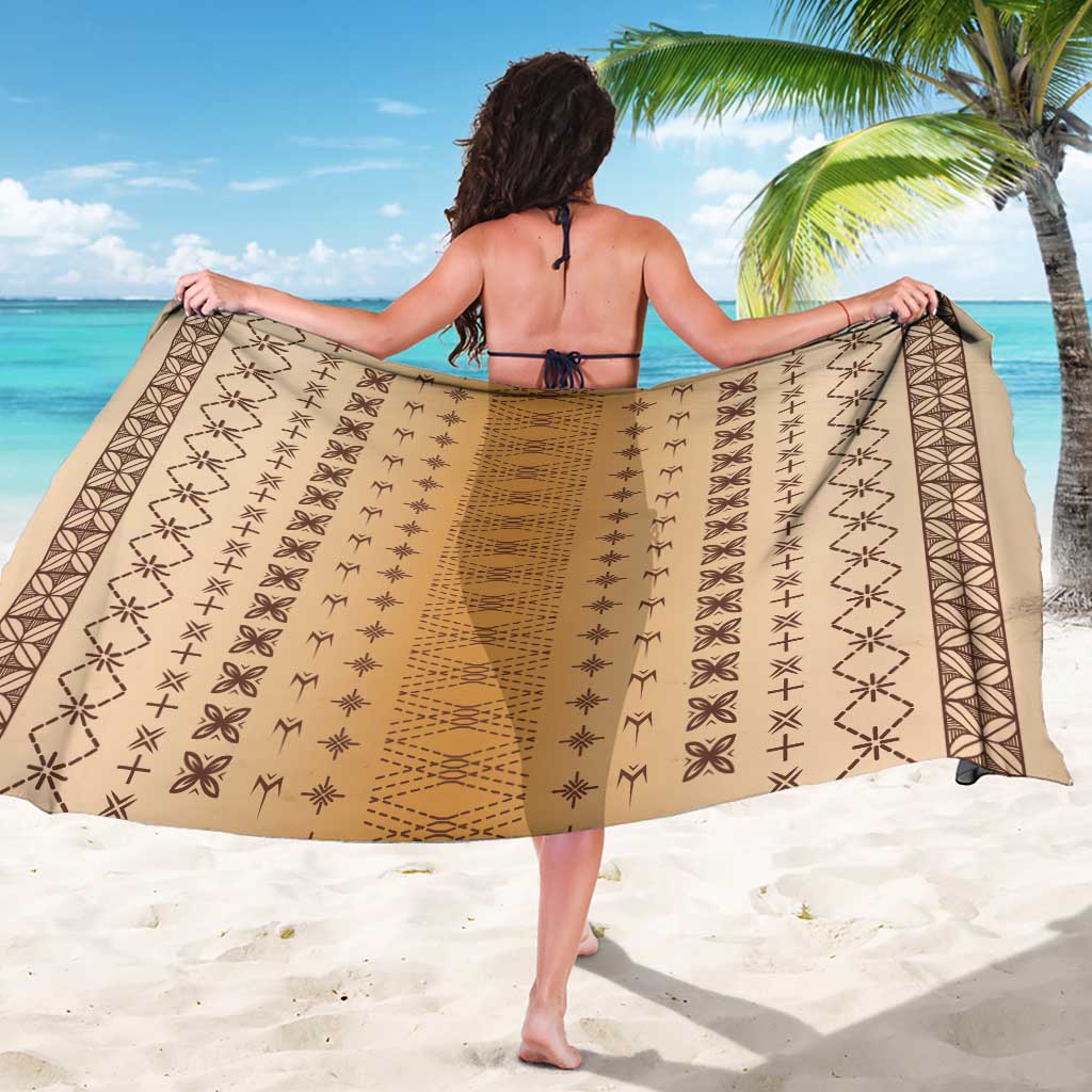 Beige Samoa Malu Tattoo Inspired Sarong LT05 - Polynesian Pride