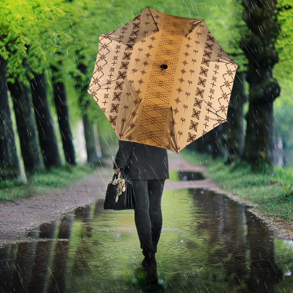 Beige Samoa Malu Tattoo Inspired Umbrella LT05 - Polynesian Pride