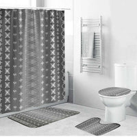 Black Samoa Malu Tattoo Inspired Bathroom Set LT05 Bathroom Set (4 pcs) Black - Polynesian Pride