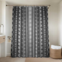 Black Samoa Malu Tattoo Inspired Bathroom Set LT05 Shower Curtain Only Black - Polynesian Pride