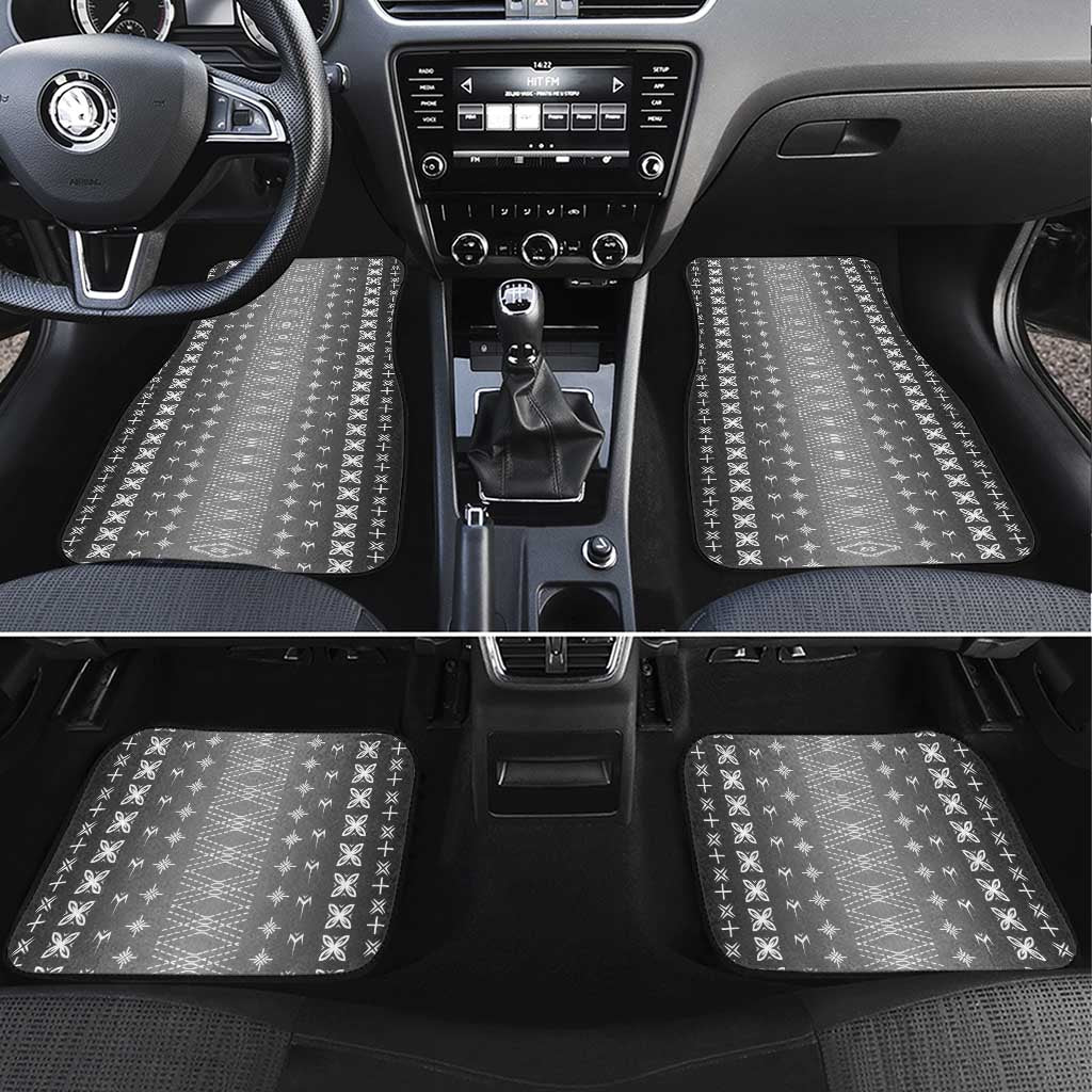 Black Samoa Malu Tattoo Inspired Car Mats LT05 Set 4pcs Black - Polynesian Pride