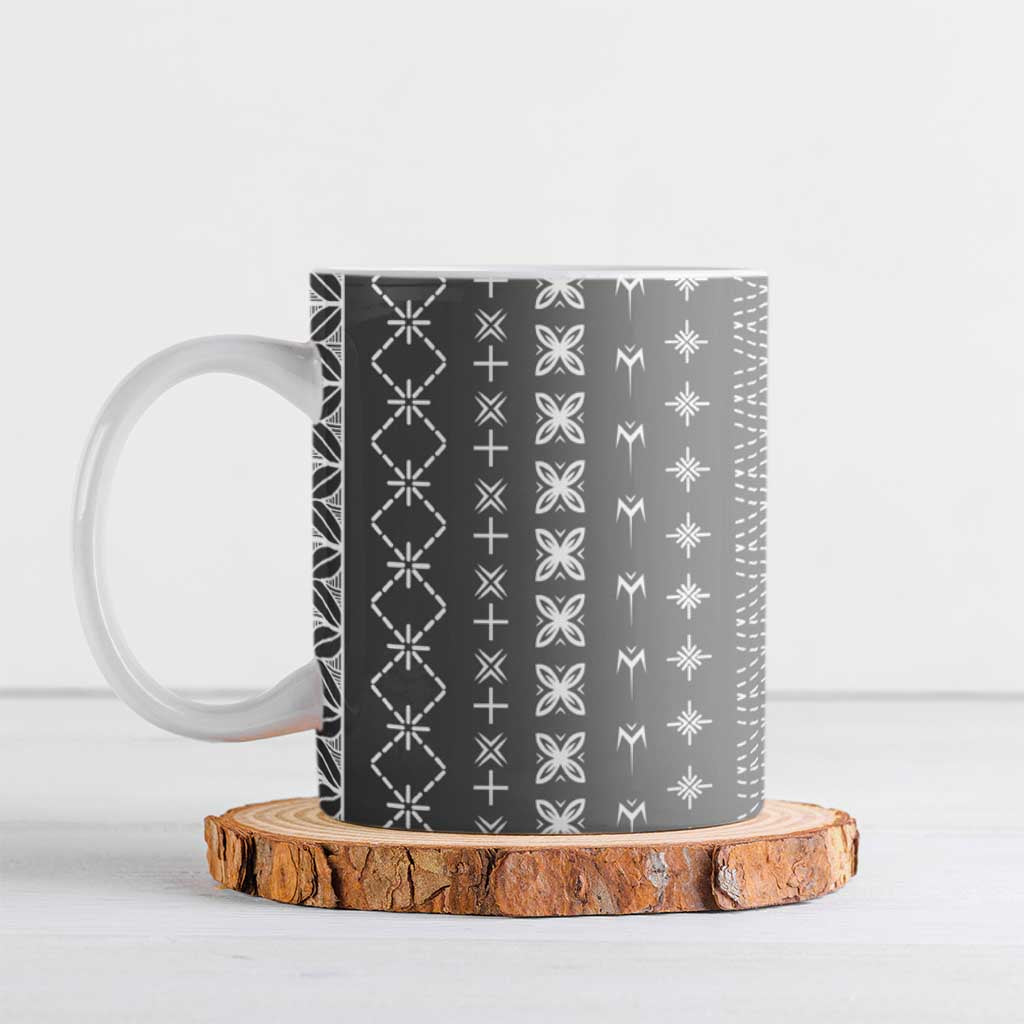 Black Samoa Malu Tattoo Inspired Ceramic Mug LT05 Black - Polynesian Pride
