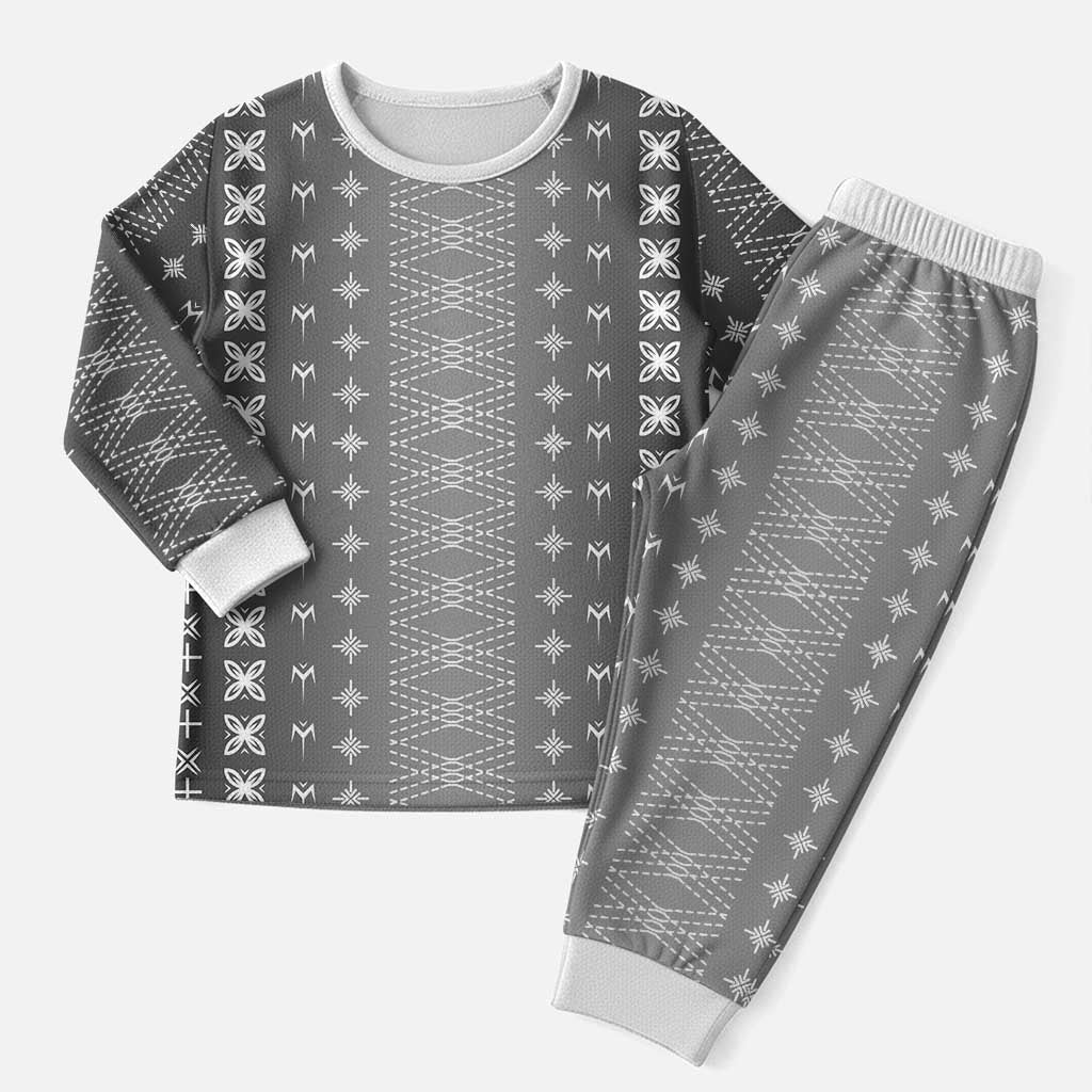 Black Samoa Malu Tattoo Inspired Christmas Pajama Set LT05 Men Black - Polynesian Pride