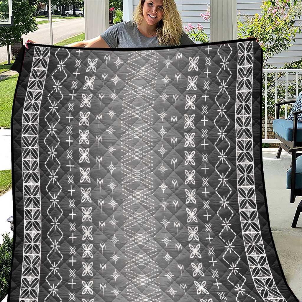 Black Samoa Malu Tattoo Inspired Quilt LT05 Black - Polynesian Pride