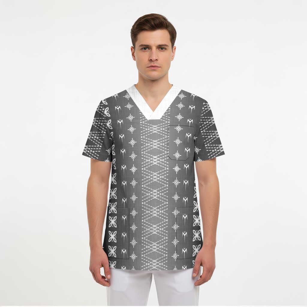 Black Samoa Malu Tattoo Inspired Scrub Top LT05 - Polynesian Pride