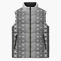 Black Samoa Malu Tattoo Inspired Sleeveless Puffer Jacket LT05 Unisex Black - Polynesian Pride
